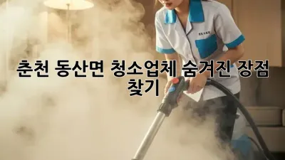 춘천 동산면 청소업체, 숨겨진 장점 찾기!